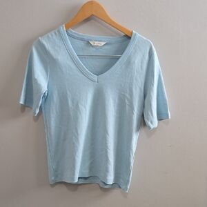 Part Two Baby Blue V neck T shirt Size XS
